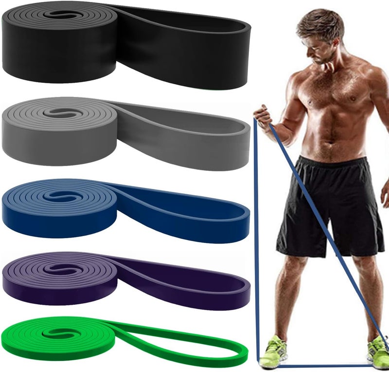 ROSAPOAR Resistance Bands, Pull Up Assist Bands - Workout Bands, Eexercise Bands, Long Resistance Bands Set for Working Out, Fitness, Training, Physical Therapy for Men Women - Image 1